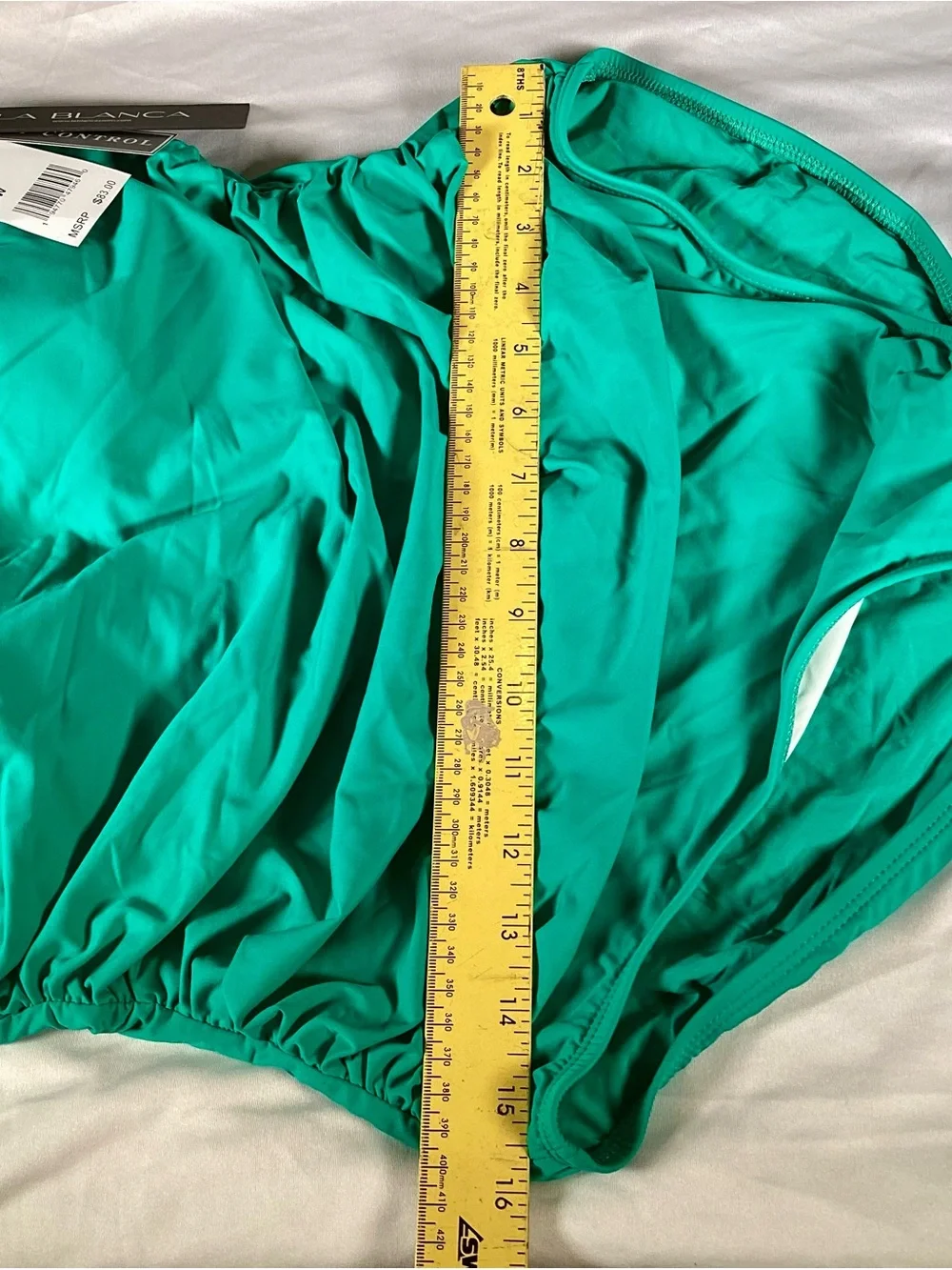 La Blanca Teal Green Ruched Women’s One-Piece Swimsuit